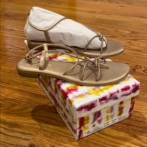Anthropologie gold sandals brand new